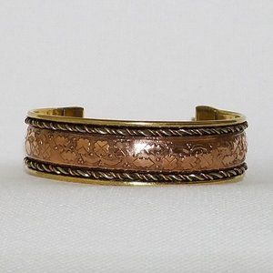 Tibetan Copper Tri-Metal Healing Bangle Bracelet